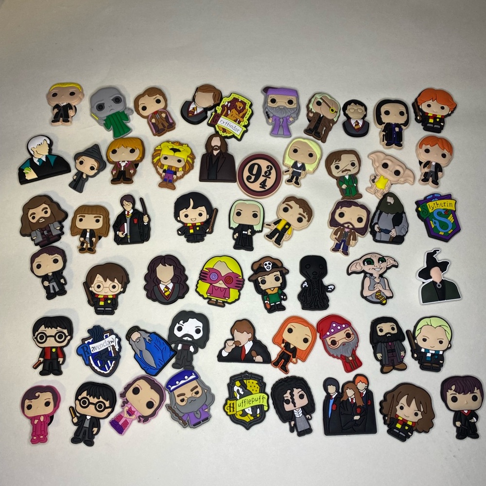 55 NEW Shoe Charms Croc Jibbitz Harry Potter different Characters Hermoine